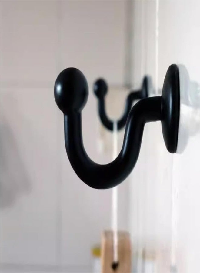 Cciphy Cute Window Curtain Hook, Adjustable Self Adhesive Curtain Tieback, Non-Trace Stick Metal Wall Hook Holder, No Drill Tieback Buckle Curtain Holdbacks for Home Decor, 2 Pack (Silver) - Image 3